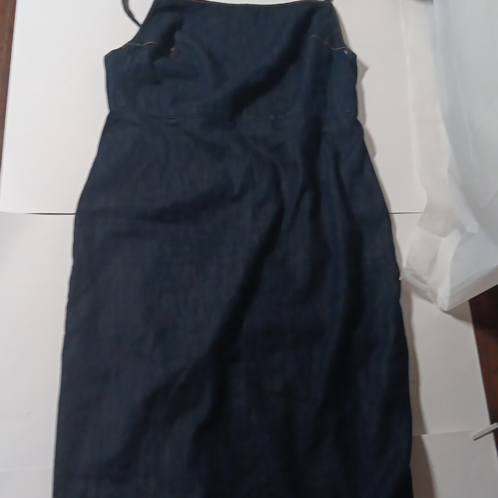 Zara Dark Blue Denim Dress - Picture 3 of 8